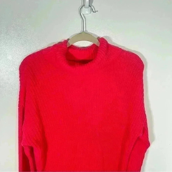 Lovers + Friends Christina Sweater Dress Magenta Pink Barbiecore Knit Cotton - Picture 4 of 7